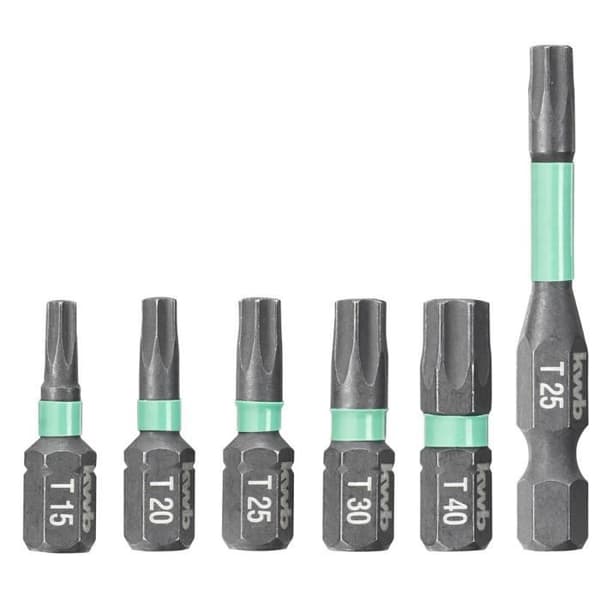 Impaktbitarset - KWB - 37 delar - Robusthet - Slagskruvnycklar - Snabb byte