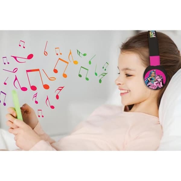 Hörlurar - Lexibook - Monster High - Bluetooth 5.0 - Fällbar - Ljudbegränsning 85 dB