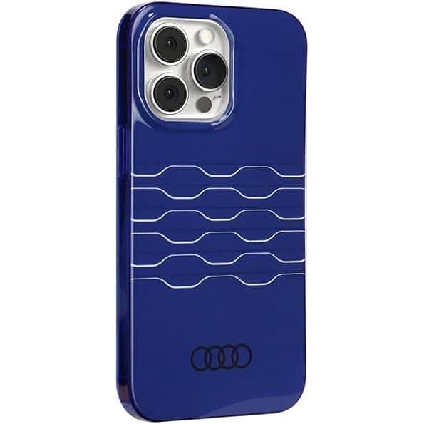 Fodral för iPhone 13 Pro Max - AUDI - Blå - Hård - Audi-logga - Hållbar och flexibel