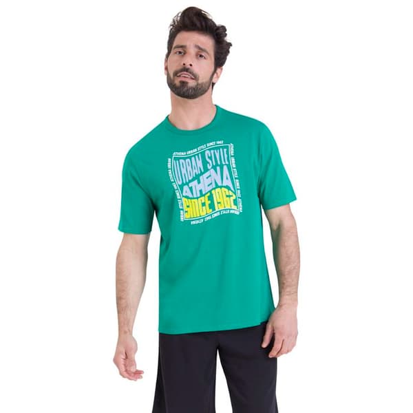 Pyjamas kort rund hals herr Ecopack Serigrafi Athena