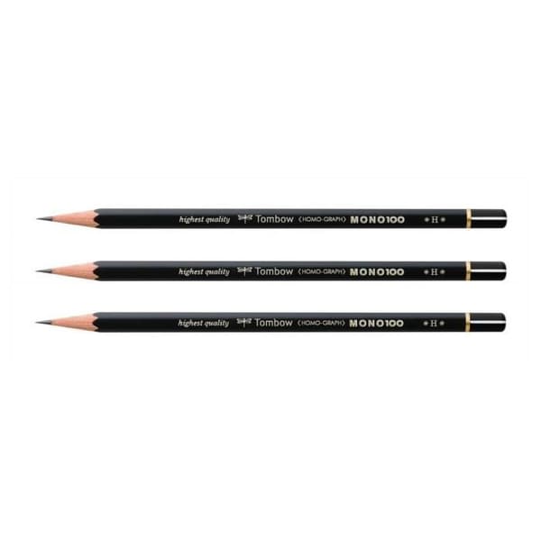Krita - TOMBOW - MONO 100 - Grafit extra mörk - 17 grader hårdhet - Lackad finish