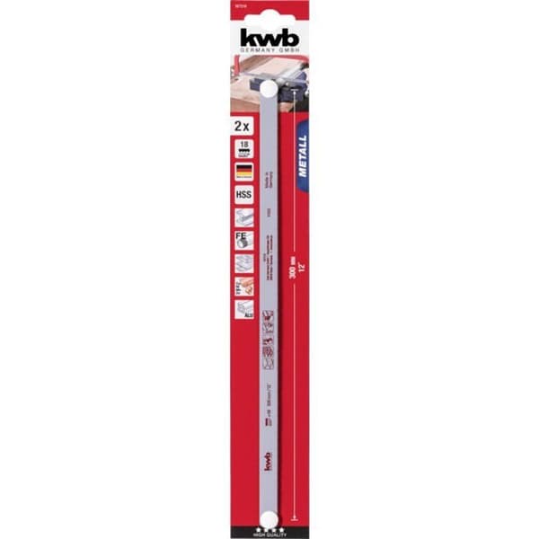 Metallsågblad - KWB - 187210 - HSS - Flexibel - Längd 376 mm