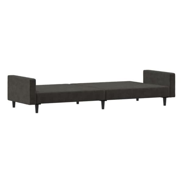 vidaXL 2-sits bäddsoffa mörkgrå sammet 375738