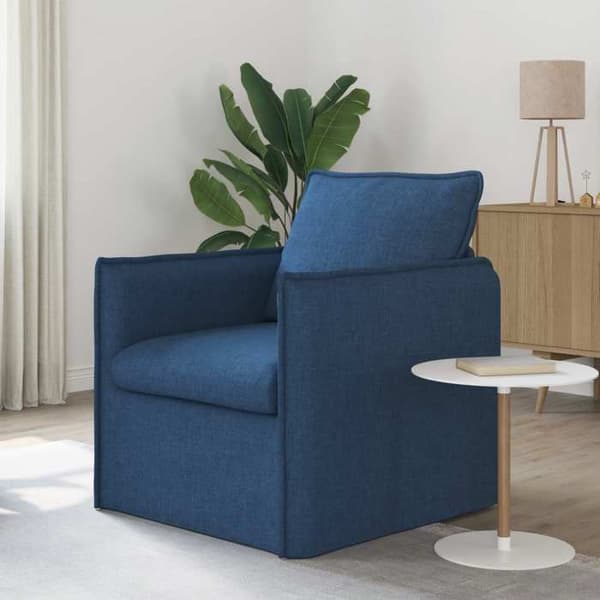 Blå Soffa 195 x 82 x 85 cm tyg