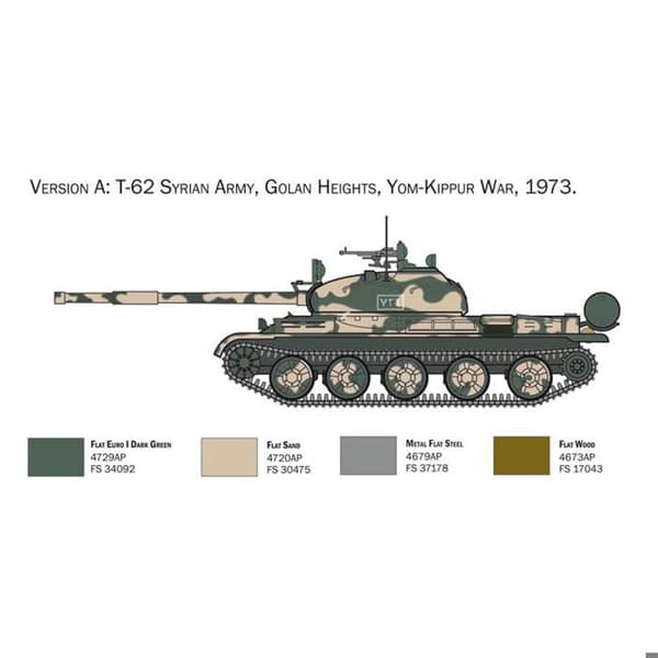 Modell av tank: T-62