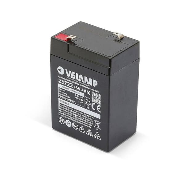 Batteri bly - VeLamp - 23722 - 6V - 4Ah - 0,7 kg