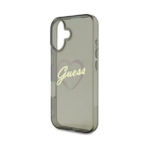 Guess hårdskal IML hjärta för iPhone 16 - svart