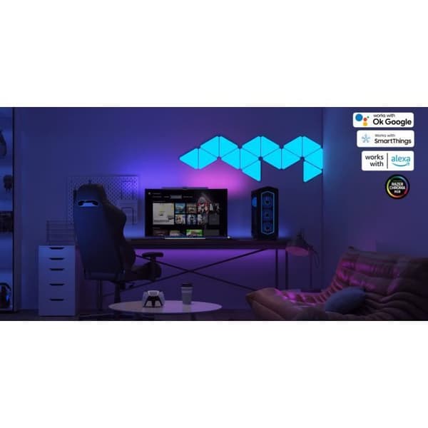 YEELIGHT Gaming RGB 3 paneler expansionspaket Triangulär flerfärgad LED-panel kompatibel med Razer Chroma Assembly