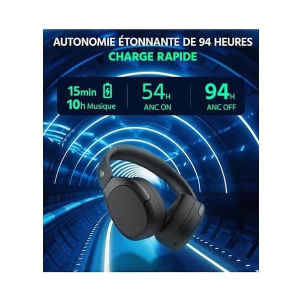 Hörlurar Over-ear - EDIFIER - W830NB - ANC - Batteritid 94 timmar - Bluetooth 5.4