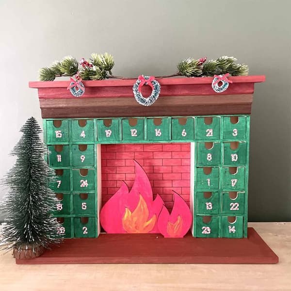 Adventskalender för skorsten 46,5 x 33 cm
