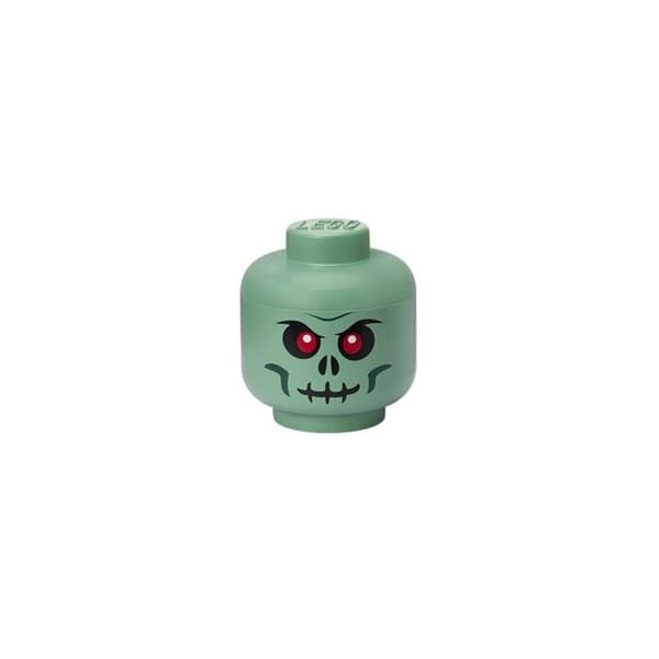 Förvaringslåda - LEGO - Mini - Skeletthuvud - Grön - Halloween-design