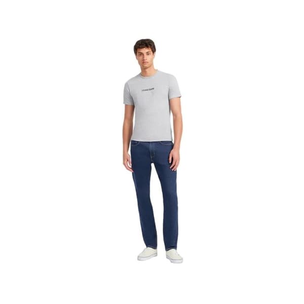 T-shirt slim logotyp broderad Guess