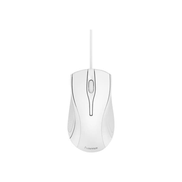 Hama MC-200 optisk mus - 3 knappar - trådbunden - USB - vit