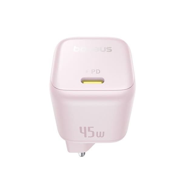 Nätadapter - BASEUS - PicoGo - 45 W - USB-C - GaN - Spädbarn rosa