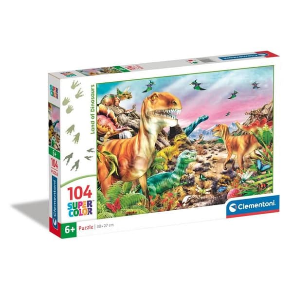 Pussel 104 bitar: Dinosauriernas land