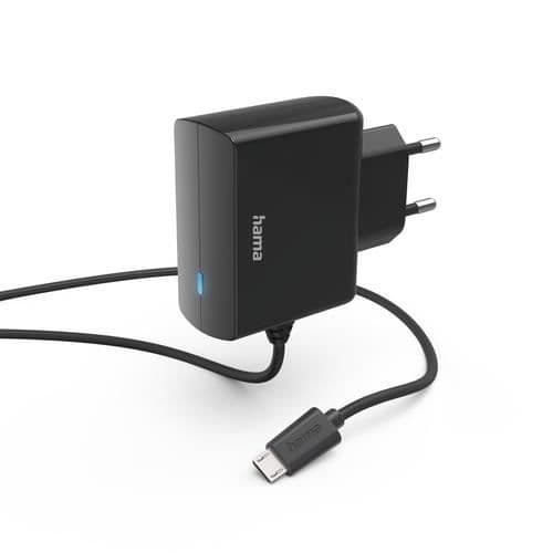 Laddare - HAMA - 00201617 - Micro-USB - 6 W - Svart