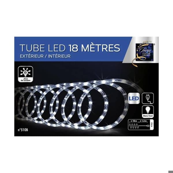 Utomhus elektrisk rör 18m 324 LED kall vit Feeric lights & jul