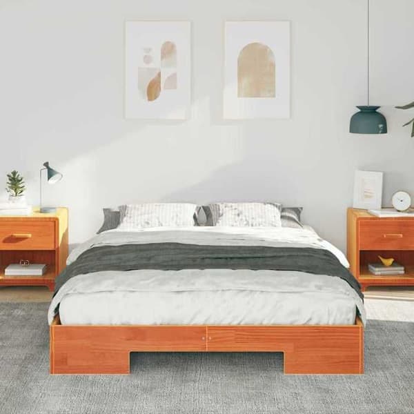 vidaXL Sängram Brun 160 x 200 cm 873024
