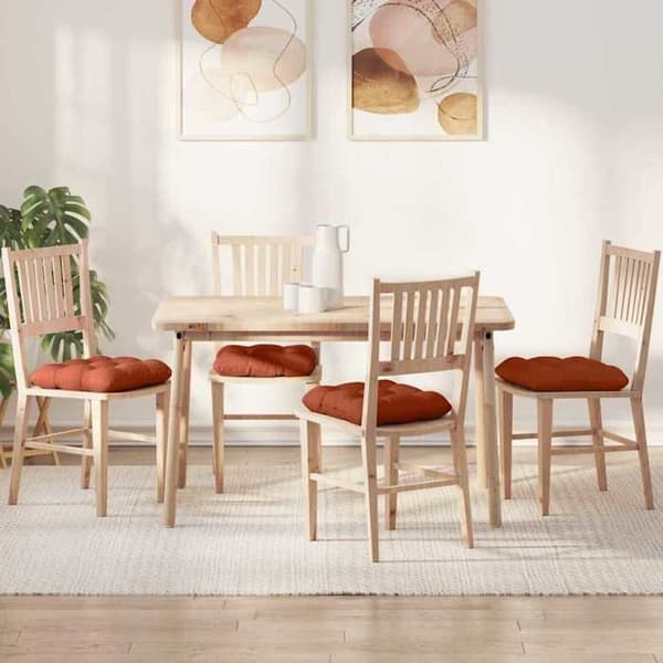 vidaXL Sittkuddar 4 st Röd orange 40 x 40 cm 42015102