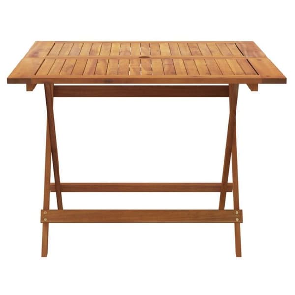 Fällbart trädgårdsbord 90x90x75 cm i solid akaciaträ