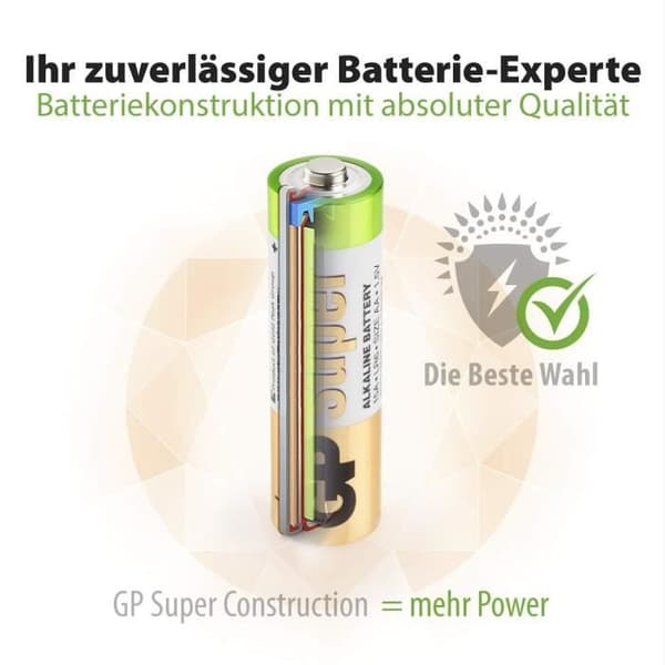 GP Batterier 4 St AA / LR06 - GP 15AE-2U4 / LR6 - Super Alkaline