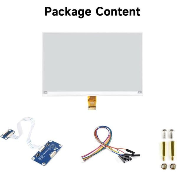 E-Papper Skärm 7.5 tum Waveshare V2 800x480 för Raspberry Pi och Jetson Nano