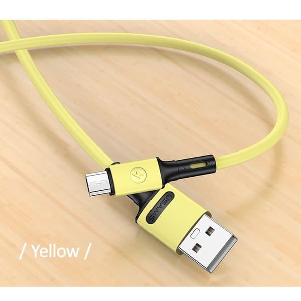 USAMS MicroUSB-kabel 1 m Snabbladdning Gul