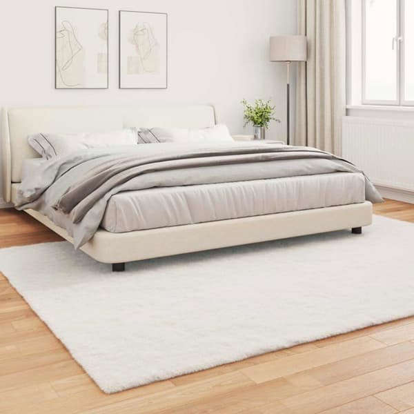 Kaninteddymatta - vidaXL - Olite - 200x280 cm - Grädde - Polyester - Rektangulär - Mycket mjuk