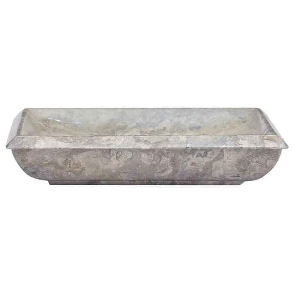 vidaXL Tvättställ Grå 50x35x10 cm Marmor