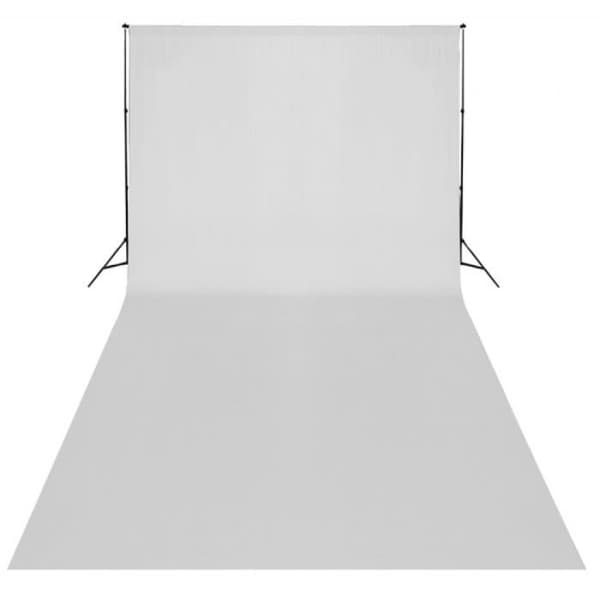 vidaXL Bakgrund Bomull Vit 600 x 300 cm