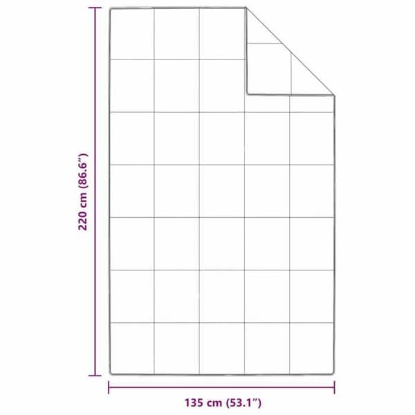 vidaXL Vintertäcke Vit 135 x 220 cm Dun 42007656
