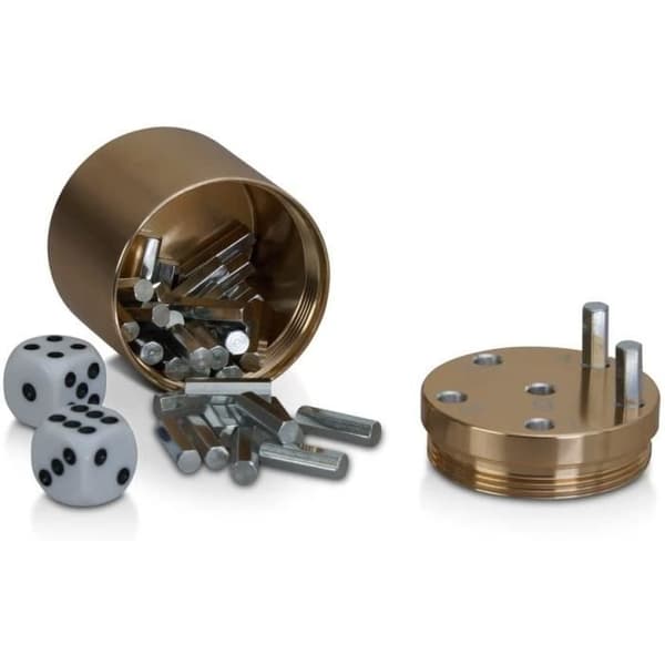 BestSaller Bestsaller3002 Aluminium Super Six tärningar Guld