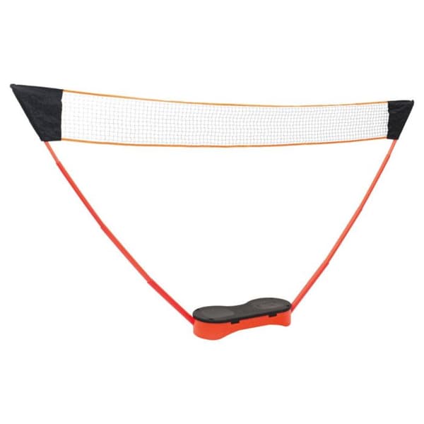 Badmintonset med 2 racketar, nät och förvaringslåda