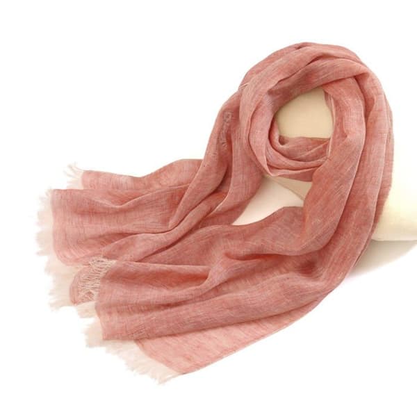Sjal - Chèche Prettystern - 100% lin - Prickig - Rosa