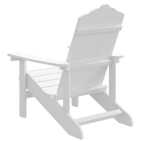 vidaXL Garden Adirondack Stol HDPE Vit
