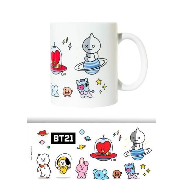 Mugg - BT21 - Cylindrisk - Keramik - 330 ml - Diskmaskinssäker