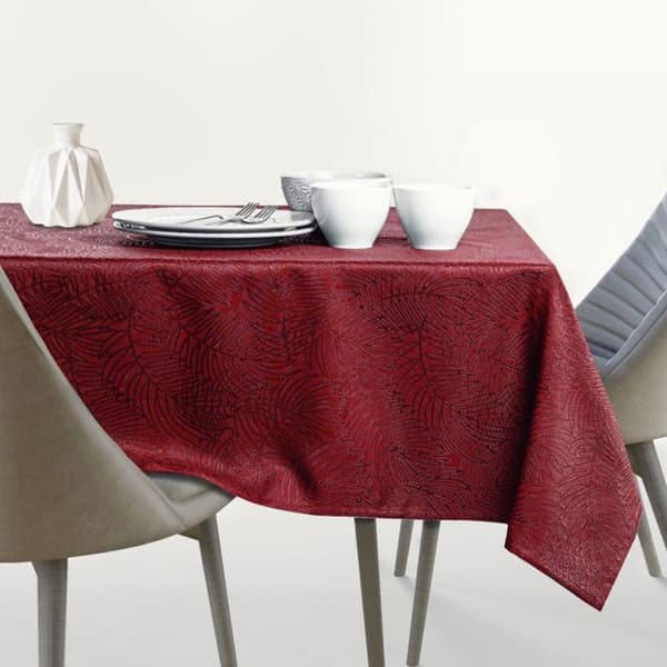 Rektangulär duk AmeliaHome Gaia 120 x 160 cm – Bordeaux, fläckbeständig polyester