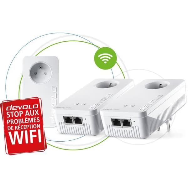 DEVOLO Magic 2 WiFi nästa - Multiroom Kit - 3 CPL-adaptrar - 2400 Mbit/s