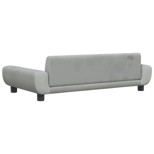 Hundsäng - VIDAXL - 100x54x33 cm - Sammet - Ljusgrå - Rektangulär