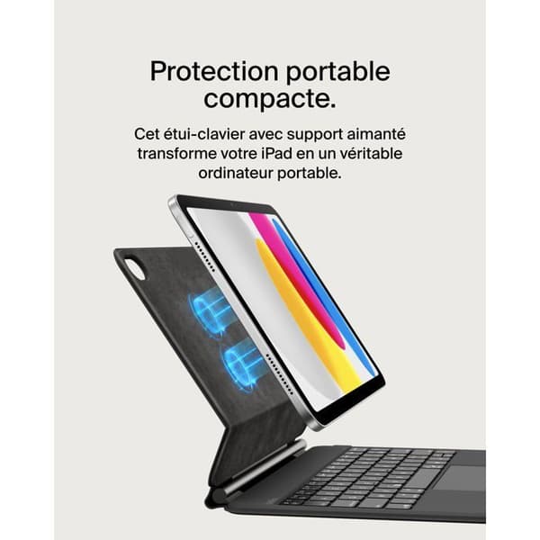 Clavier Folio - BELKIN - iPad 10:e generationen - Magnetisk - Trådlös - Franska