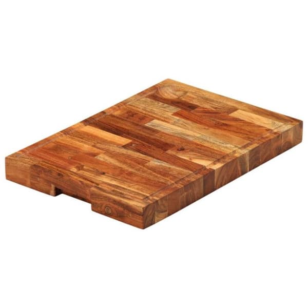 Skärbräda 42x30x4 cm av massiv akaciaträ