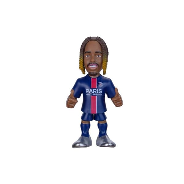 Figur - MINIX - Bradley Barcola - PSG - 12 cm - robust PVC - Utställningsbox