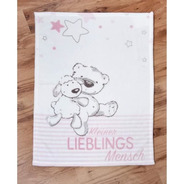 HERDING Baby Best polyesterfilt - Rosa - 75 x 100 cm