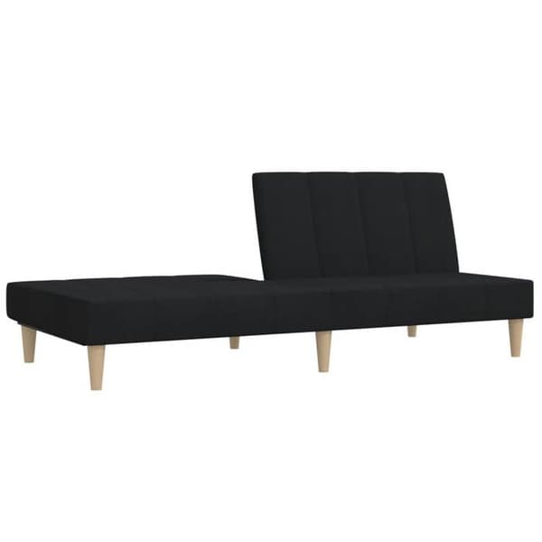 vidaXL 2-sits bäddsoffa svart tyg 375867