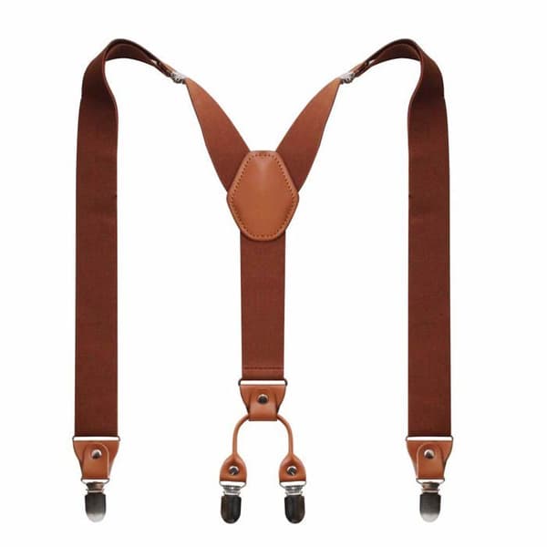 Breteller GUCHOL herr brun 70% polyester 30% elastan, 4 justerbara clips 47 tum
