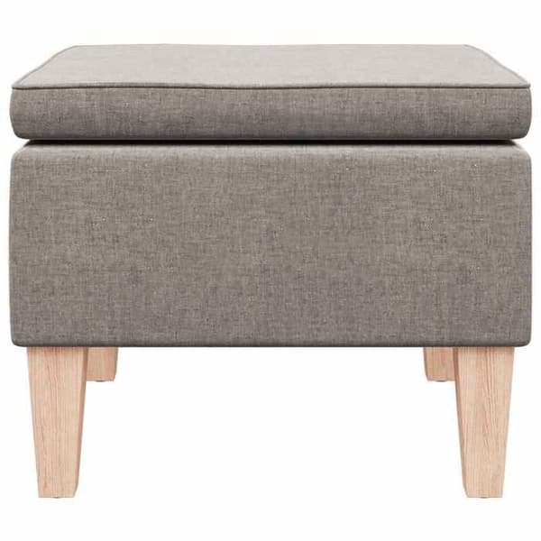 vidaXL pall med träben, taupe tyg