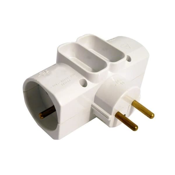 ZENITECH Quadriplite sida 2 uttag 16A och 2 uttag 6A vit