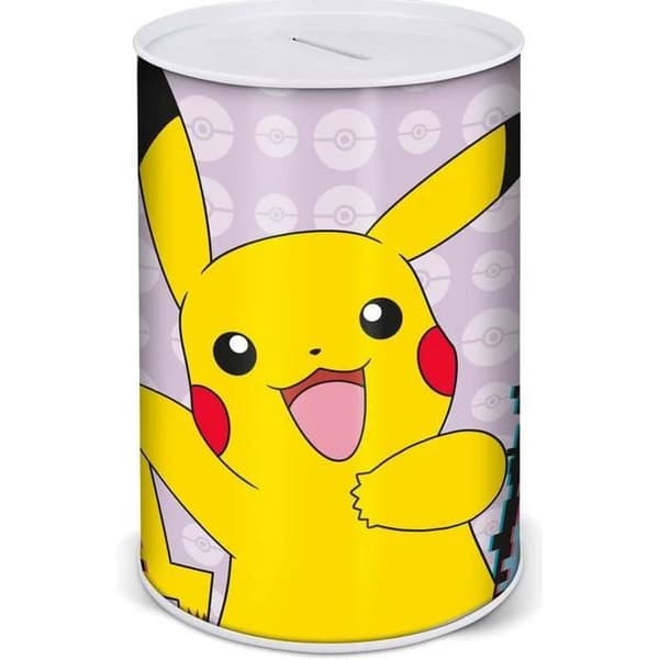 Myntbox - POKEMON Pikachu - Metall - Gul - Cylindrisk