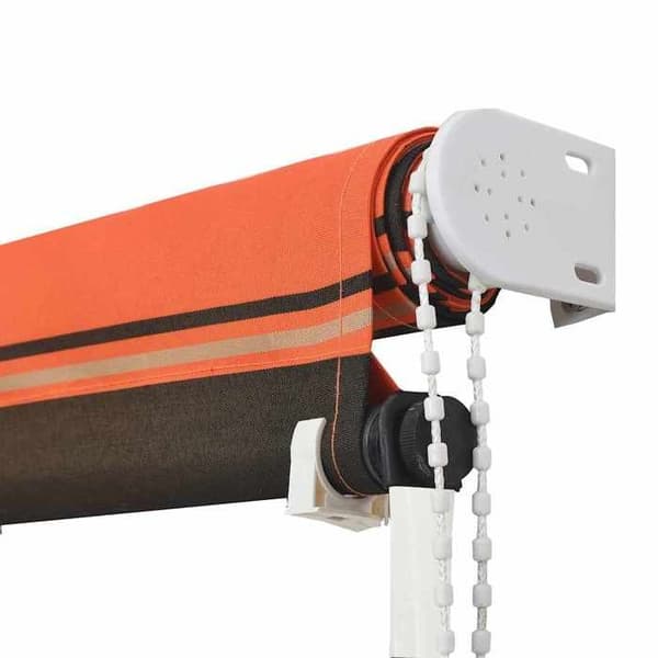 vidaXL Fällbart markis 400x150 cm Orange och brun 145899
