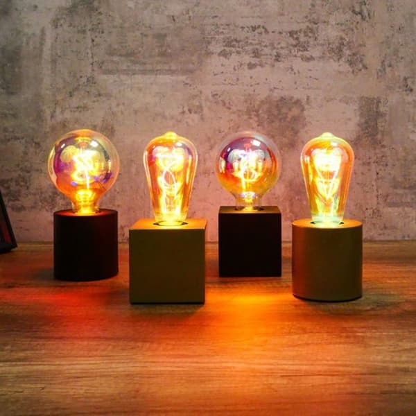 Bordslampa - XANLITE - Cylindrisk - Metall mässing - E27 - 60W max - IP20